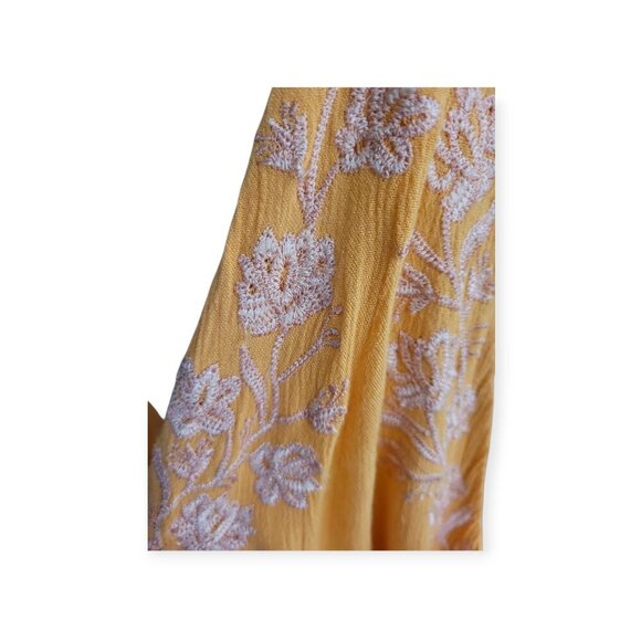 Free People Marigold Embroidered Wide Leg Sleeveless Pantsuit XS - Picture 5 of 14